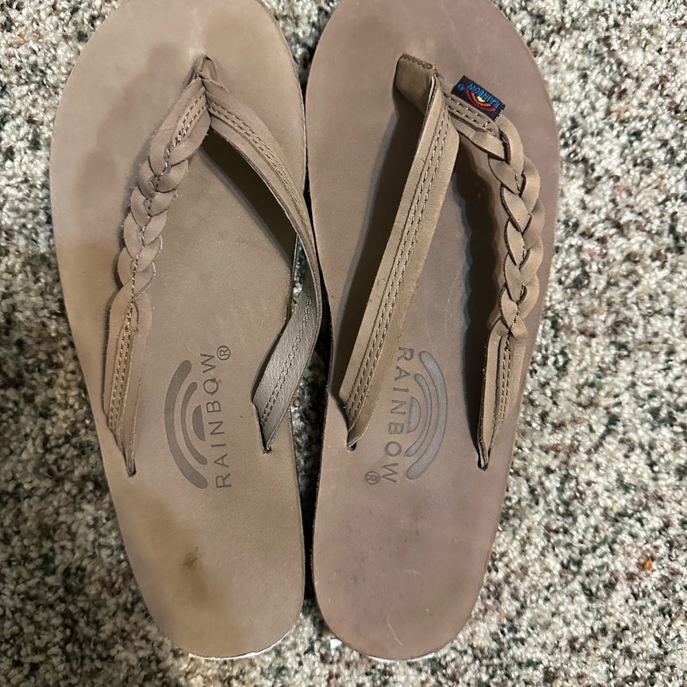 Rainbow Women's Braided Tan Sandals